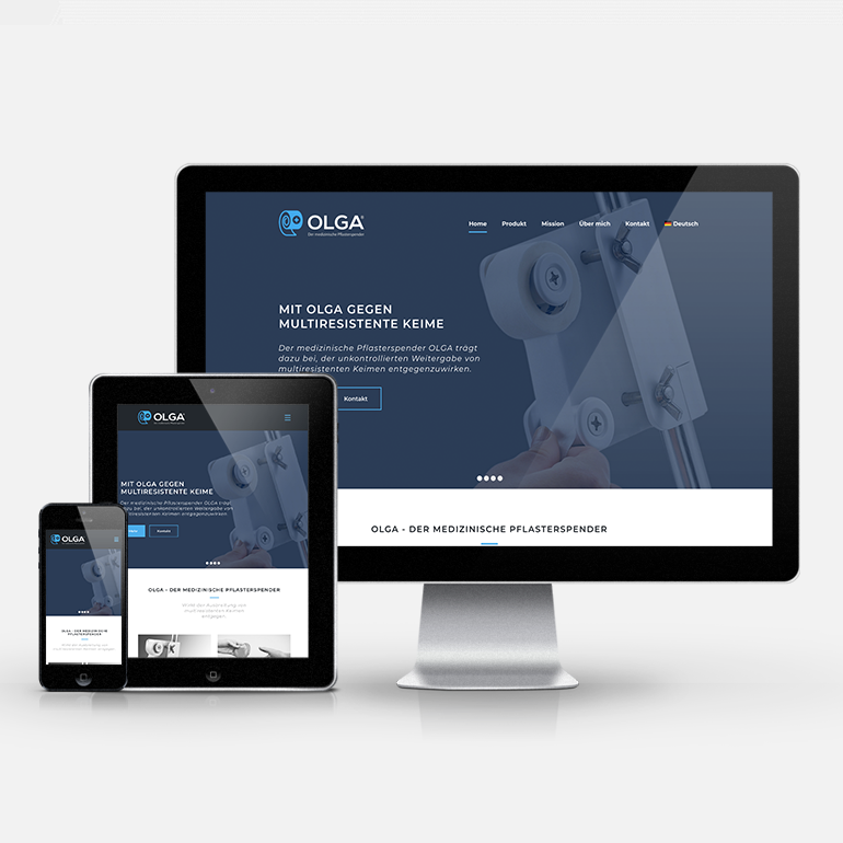 Website Neugestaltung OLGA Plaster